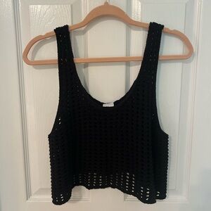 Wild Fable Black Crochet Tank Top